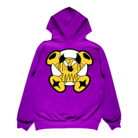 Image 2 of Bone Bolt Zip Up Hoodie [PURPLE]