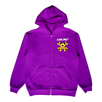 Image 1 of Bone Bolt Zip Up Hoodie [PURPLE]