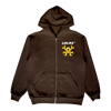 Bone Bolt Zip Up Hoodie (BROWN)