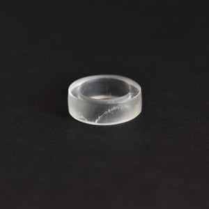 Image of Clear Quartz antique style flat band ring