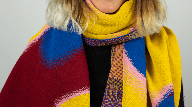 Image of yellow red and blue shapes