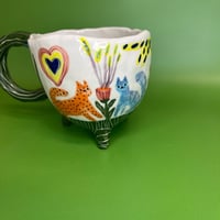 Image 2 of Ceramic cup hand modeling hand painting