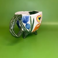 Image 3 of Ceramic cup hand modeling hand painting