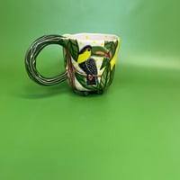 Image 1 of Handmade ceramic mug with toucan