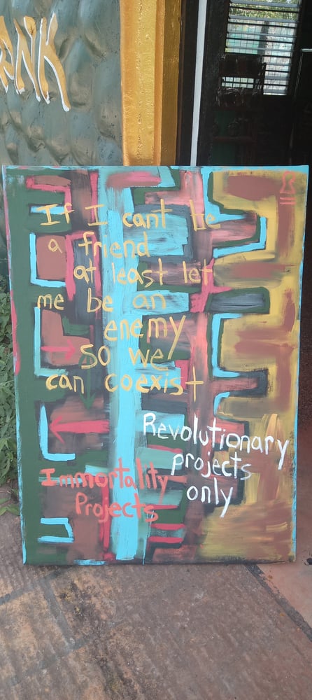 Image of Painting " Co- Exist " by Steve Cokely II 