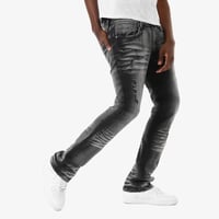 Image 1 of Black Stacked Jeans