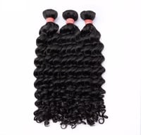 Image 3 of Deep  curly Premium Quick Weave Brazilian Virgin hair ,  Mink hair bundles 100g 