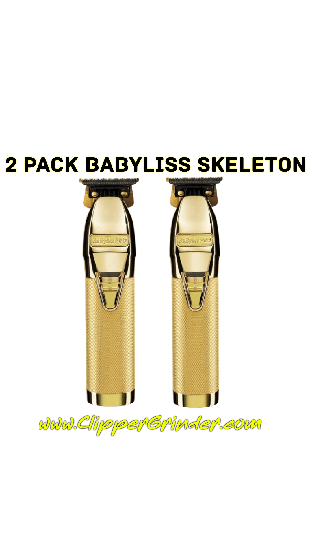 3 Week Delivery/High Order Volume) Black Babyliss Skeleton Trimmer W/Gold  Modified Blade