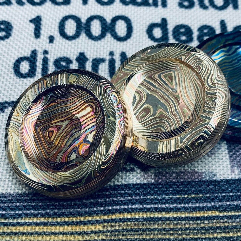 Mokume Mini Ulte Haptic Coin in Etching/Flaming Finish
