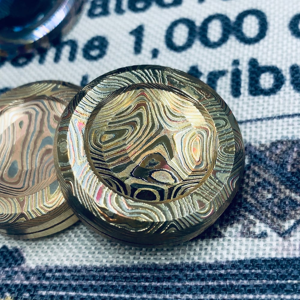 Mokume Mini Ulte Haptic Coin in Etching/Flaming Finish