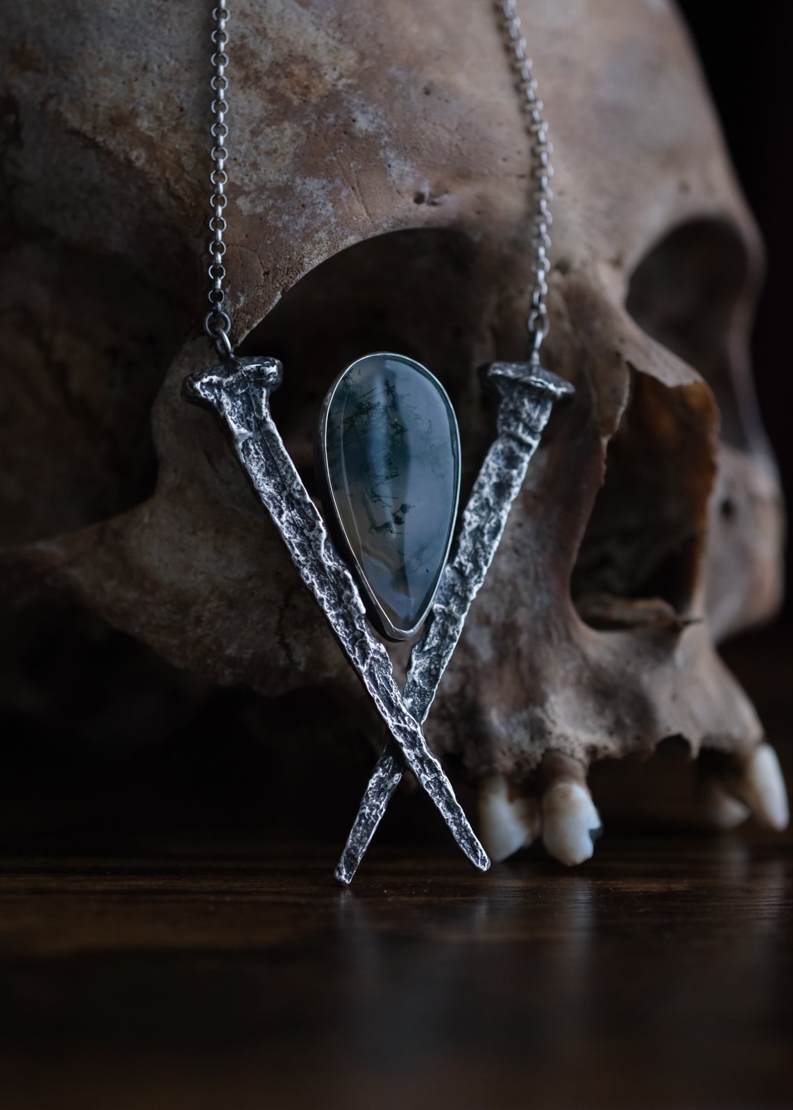 Buy Iron Nail Necklace Hand Forged, Coffin Nail Necklace, Occult Jewellery,  Magick, Goth, Witch, Pagan Jewelry, Good Luck, Voodoo Pendant Online in  India - Etsy