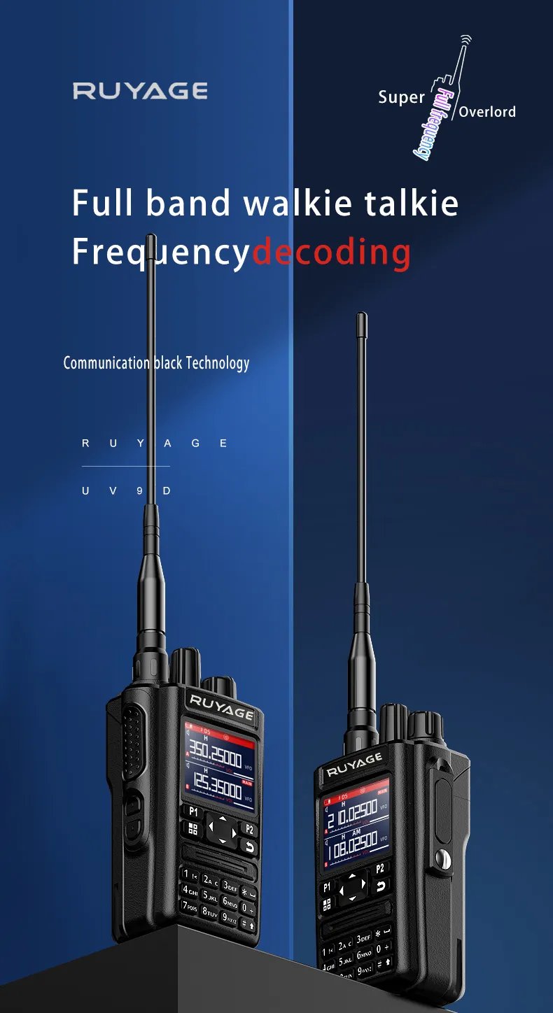 Ruyage UV9D GPS 6 Bands Amateur Ham Two Way Radio