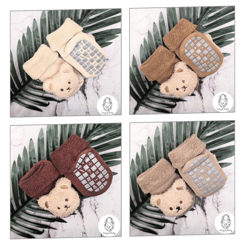 BOOTIE SLIPPER SOCKS: Bear