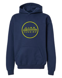 Image 1 of CJ YELLOW OG LOGO NAVY HOODIE