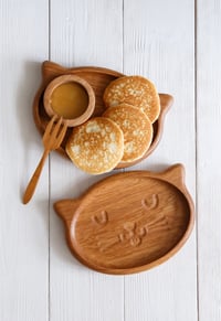 Image 3 of Children's wooden plate "Cat"