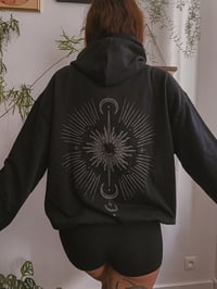Image 1 of Universe baggy hoodie black
