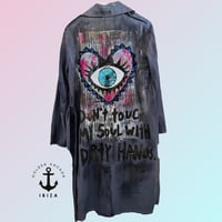 Image 1 of Don‘t Touch my Soul with Dirty hands ¥ unisex ¥ viLLaGe punK ¥ IbiZa ¥ TrenChcoaT ¥festival