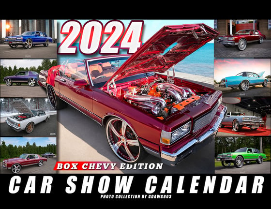 Image of 2024 Box Chevy Edition Car Show Calendar