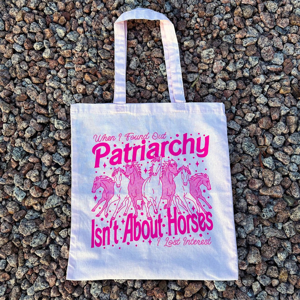 Horses Pink Tote Bag