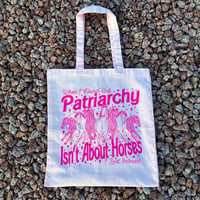 Image 1 of Horses Pink Tote Bag