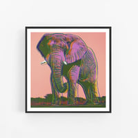 Image 1 of Andy Warhol - African Elephant, Endangered Species Portfolio, Giclee Print, Poster