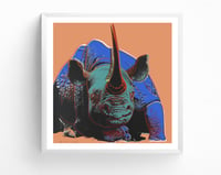 Image 4 of Andy Warhol - Black Rhinoceros, Endangered Species Portfolio, Giclee Print, Poster