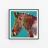 Image 1 of Andy Warhol - Grevy’s Zebra, Endangered Species Portfolio, Giclee Print, Poster