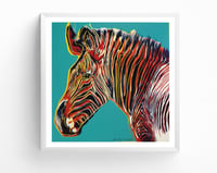 Image 5 of Andy Warhol - Grevy’s Zebra, Endangered Species Portfolio, Giclee Print, Poster