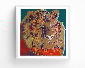 Image of Andy Warhol - Siberian Tiger, Endangered Species Portfolio, Giclee Print, Poster