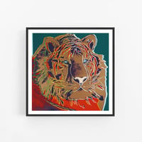 Image 1 of Andy Warhol - Siberian Tiger, Endangered Species Portfolio, Giclee Print, Poster