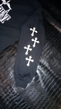 Image 5 of CROSSES & ROSES "BLACK" DIFFERENT⚖️ SWEATSHIRT 