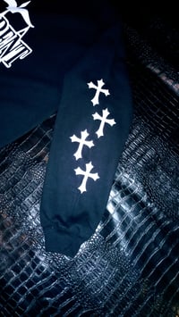 Image 5 of CROSSES & ROSES "NAVY BLUE" DIFFERENT⚖️ SWEATSHIRT 