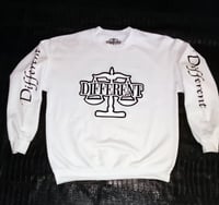 Image 1 of WHITE "DIFFERENT" ⚖️ SWEATSHIRT
