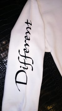 Image 3 of WHITE "DIFFERENT" ⚖️ SWEATSHIRT
