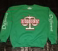 Image 1 of GREEN "DIFFERENT" ⚖️ SWEATSHIRT