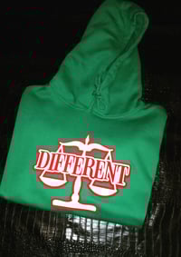 Image 1 of GREEN "DIFFERENT" ⚖️ HOODIE