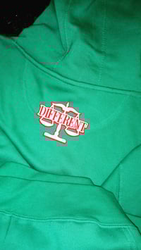 Image 3 of GREEN "DIFFERENT" ⚖️ HOODIE