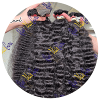 Image 2 of Cambodian Raw wavy Hair afro kinky,  clip ins, tape ins, Weft. Ktips. etc.  Compare  to Yummy Hair!