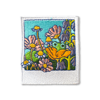 Polaroid Flower Frog Iron-on Patch