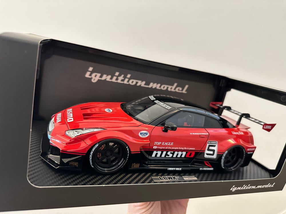 Image of 1.18 IGNITION MODEL IG2723 LB-Silhouette WORKS GT Nissan 35GT-RR Red/Black #5