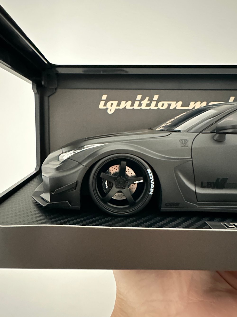 Image of 1/18 IGNITION MODEL IG2353 LB-Silhouette WORKS GT Nissan 35GT-RR Matte Black