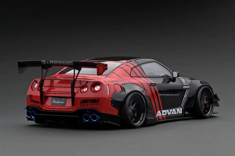Image of 1/18 IGNITION MODEL IG2345 LB-WORKS Nissan GT-R R35 type 2 Black/Red