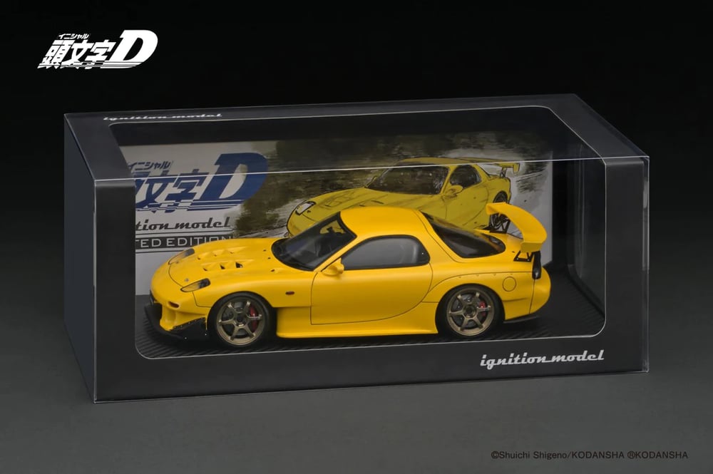 Image of 1/18 IGNITION MODEL IG2868 INITIAL D Mazda RX-7 (FD3S) Yellow
