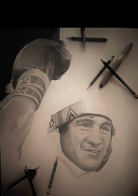 Image 3 of The Invincible Eagle - Salvador Sanchez - Original Artwork