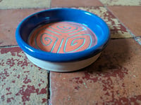 Image 4 of Personalized pet bowl - Sgraffito pattern and slip-trailed name.