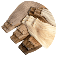 Image 5 of 100G Premier DD Cuticle hand tied or  Genius weft in pure remy hair extensions , 