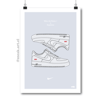 Image 1 of Sneaker Poster Air Force 1 x Supreme “White”