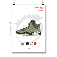 Image 1 of Sneaker Poster Air Jordan 6 Retro x Travis Scott 