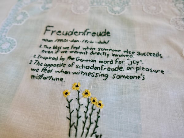 Image of Freudenfreude - original embroidery