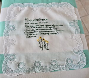 Image of Freudenfreude - original embroidery